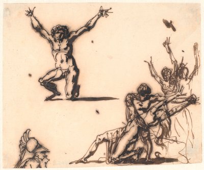 Achille et les servantes pleurant la mort de Patrocle - Nicolai Abildgaard