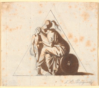 Athéna avec un jeune homme - Nicolai Abildgaard