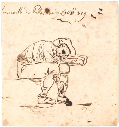 Paysans assis et dormant - Nicolai Abildgaard