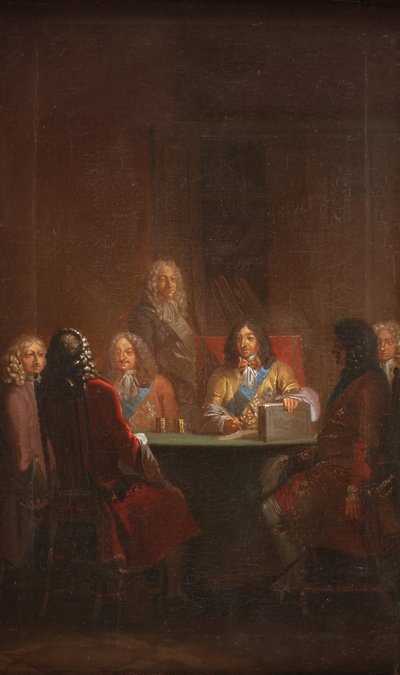 Christian V présente la loi danoise de 1683 - Nicolai Abildgaard