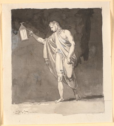 Diogène éclairant dans l