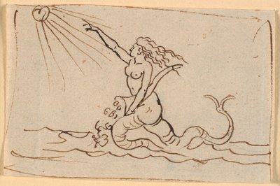 Une sirène pointant vers le soleil - Nicolai Abildgaard