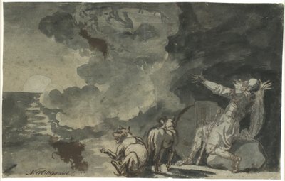 Fingal voit les esprits de ses ancêtres à la lumière de la lune. Scène d