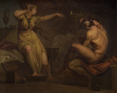 Fotis voit son amant Lucius transformé en âne. Motif tiré de L