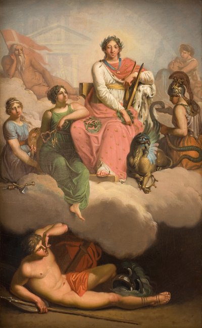 Frédéric V en tant que patron des sciences et des arts - Nicolai Abildgaard