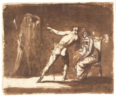 Hamlet chez sa mère - Nicolai Abildgaard