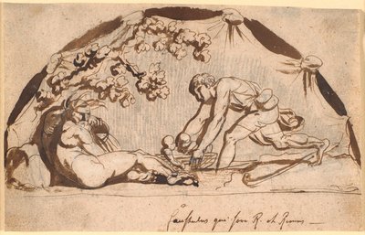 Le berger Faustulus trouve Romulus et Remus - Nicolai Abildgaard
