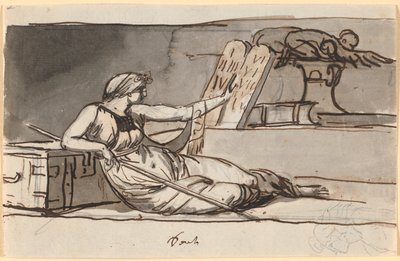 Figure féminine allongée symbolisant la religion juive - Nicolai Abildgaard