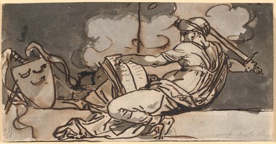 Figure féminine allongée symbolisant la religion musulmane - Nicolai Abildgaard