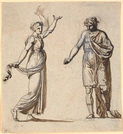 Homme et femme en costumes antiques - Nicolai Abildgaard