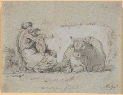 Pasiphaé avec le petit Minotaure - Nicolai Abildgaard