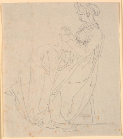 Portrait de profil de la deuxième épouse de l