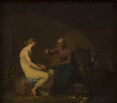 La gouvernante de la bande de voleurs console la jeune fille en racontant le mythe d
