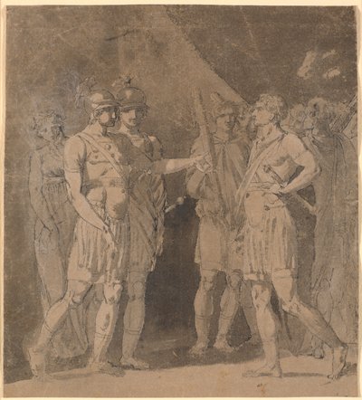 Scène de "Le triumvirat" de Voltaire, peut-être acte 1, scène 4 - Nicolai Abildgaard
