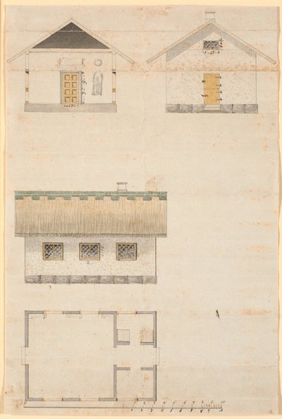 Vue en coupe et plan d