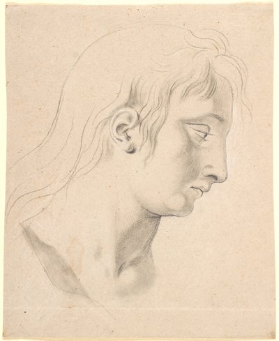 Étude pour la tête du prince Hans sur le tableau de Christian I dans la salle des chevaliers de Christiansborg - Nicolai Abildgaard