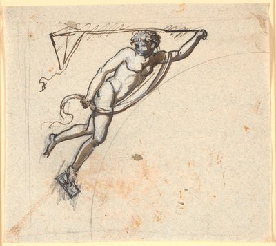 Figure flottante avec un cerf-volant à la main - Nicolai Abildgaard