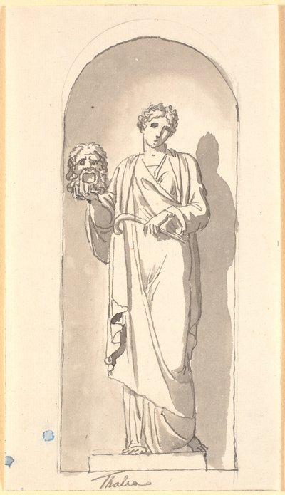 Thalie comme statue dans une niche - Nicolai Abildgaard