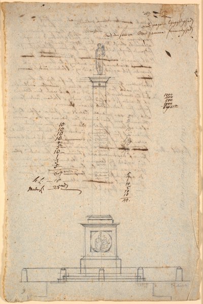 Projet pour la colonne de la liberté - Nicolai Abildgaard