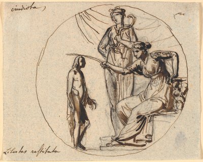 Esquisse de trois figures pour le relief de la libération sur le monument de la liberté - Nicolai Abildgaard