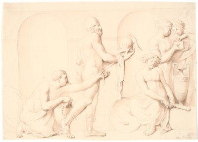 Ulysse découvrant Achille parmi les filles de Lycomède - Nicolai Abildgaard