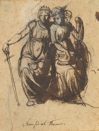Némésis et Thémis, milieu du 18e-début du 19e siècle - Nicolai Abraham Abildgaard