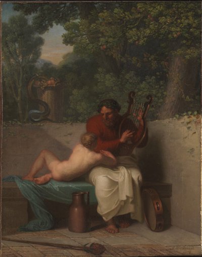 Le poète grec Anacréon et Bathyll, 1808 - Nicolai Abraham Abildgaard