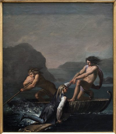Le naufrage Niels Klim sauvé par deux Quamites - Nicolai Abraham Abildgaard