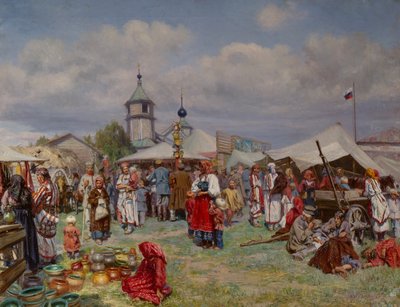 Foire russe - Nicolai Karlovich Grandkovskii