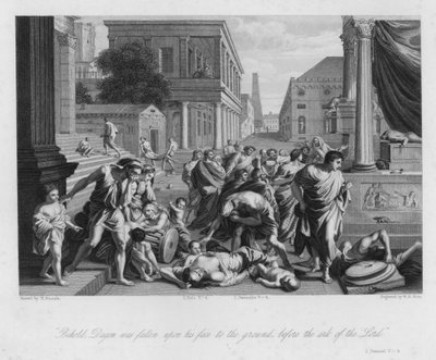 La Chute de Dagon, I Samuel V, 4 - Nicolas (after) Poussin