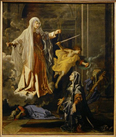 Le miracle de la peste de Sainte Francoise Romaine … - Nicolas (attr.to) Poussin