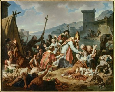 Dévouement de Monseigneur de Belsunce pendant la peste de 1720 à Marseille - Nicolas Andre Monsiau