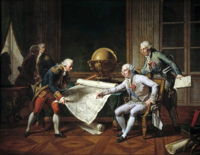 Louis XVI, Roi de France, donnant des instructions à Jean-François Galaup, Comte de La Pérouse - Nicolas Andre Monsiau