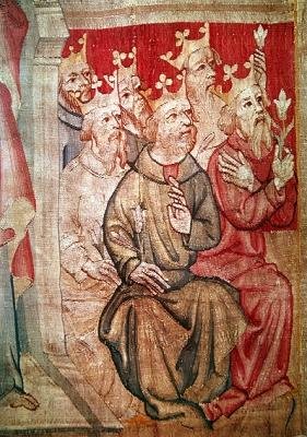 Détail du Christ en majesté avec les bêtes apocalyptiques et les vingt-quatre vieillards, no. 4 de L