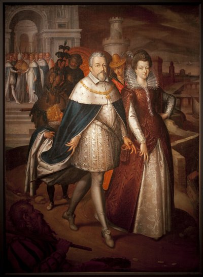 Portrait de François I de Medicis et de sa fille Marie de Medicis - Nicolas Baullery