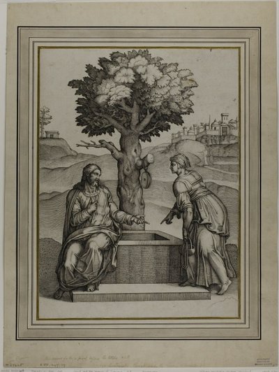 Le Christ et la femme de Samarie - Nicolas Beatrizet