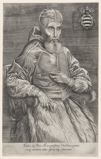 Portrait du Pape Paul IV, 1530-66 - Nicolas Beatrizet