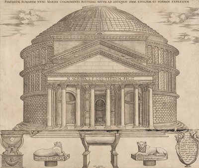 Speculum Romanae Magnificentiae : Le Panthéon, 1649 - Nicolas Beatrizet