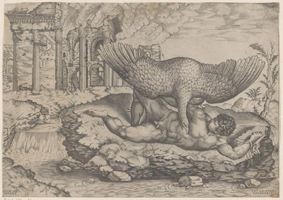 Tityus et le vautour - Nicolas Beatrizet