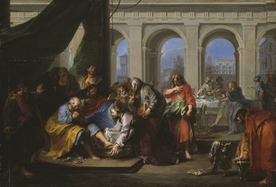 Christ lavant les pieds de ses disciples - Nicolas Bertin