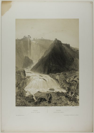 Terni : Marble Falls, planche vingt de Italie Monumentale et Pittoresque - Nicolas Chapuy