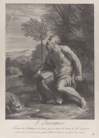 Saint Jérôme assis près d