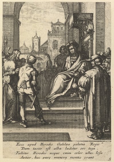 Christ devant Pilate, de La Passion du Christ, milieu du 17e siècle - Nicolas Cochin