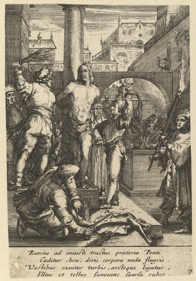 La Flagellation du Christ, de La Passion du Christ, milieu du 17ème siècle - Nicolas Cochin