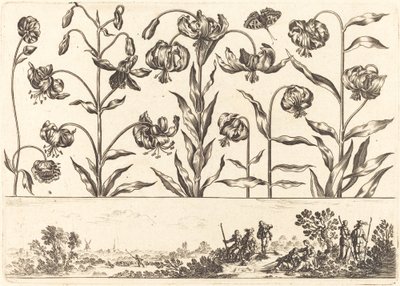 Impression de fleurs n°5 - Nicolas Cochin after Balthasar Moncornet