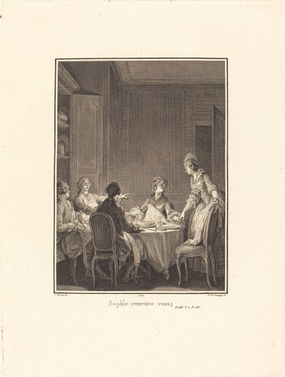 Sophie remettez-vous - Nicolas Delaunay after Jean Michel Moreau