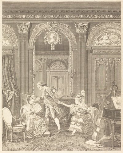 Le billet doux - Nicolas Delaunay after Nicolas Lavreince