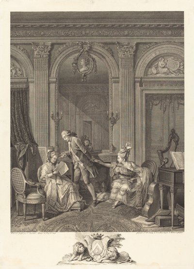 Le Billet doux - Nicolas Delaunay after Nicolas Lavreince