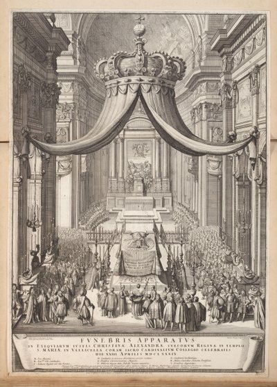 Funérailles de Christine, reine de Suède - Nicolas Dorigny