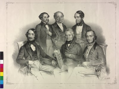 Tableau avec images de Henry Wilhelm Ernst célèbre violoniste - Nicolas Eustache Maurin